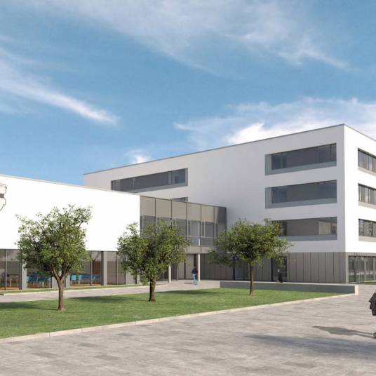 Neubau des zentralen Rathauses und einer Veranstaltungshalle in der Stadt Meckenheim