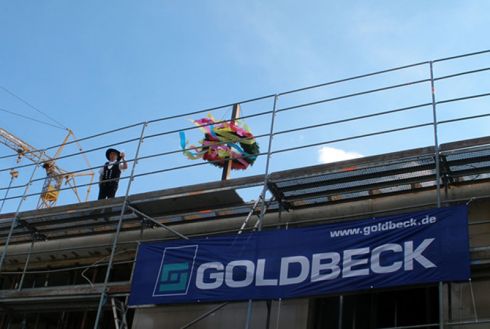 Erstes Richtfest am Aggertal-Gymnasium