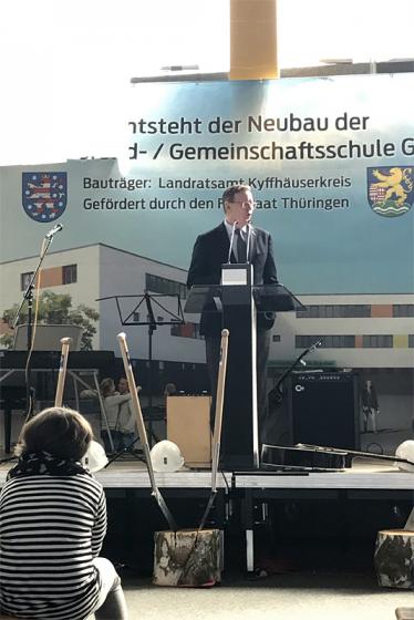 Für Ministerpräsident Bodo Ramelow war es ein Anliegen, am Spatenstich teilzunehmen, da ihn das Projekt von Anfang an überzeugte (Bilder: VBD)