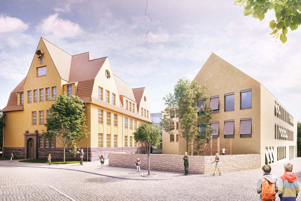 Richtfest für die Schulerweiterung in Bürgel Richtfest für die Schulerweiterung in Bürgel