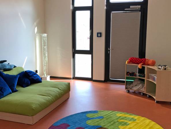 Innenansicht des Kita-Neubaus welches in Rekordzeit abgeschlossen wurde.