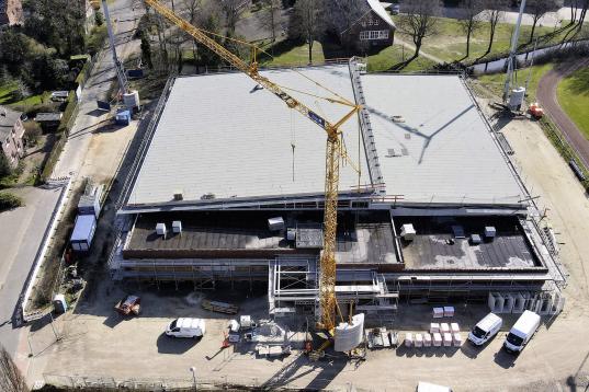 Neubau des neuen Sportzentrums in Neuenhaus befindet sich wie geplant im Zeitplan.