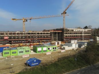 Baufortschritt beim neuen Kreishaus Uelzen