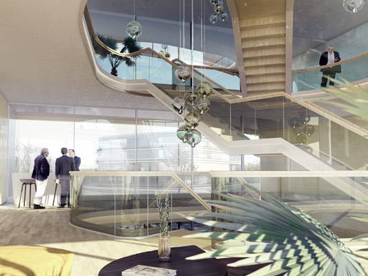 Entwurf Innenansicht iDiv-Neubau Leipzig