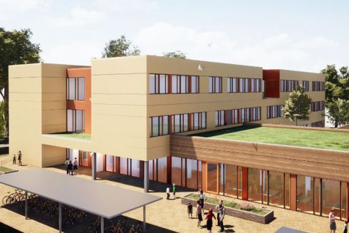 Vertragsunterzeichnung für den Erweiterungsbau einer Grundschule in Petershagen/Eggersdorf