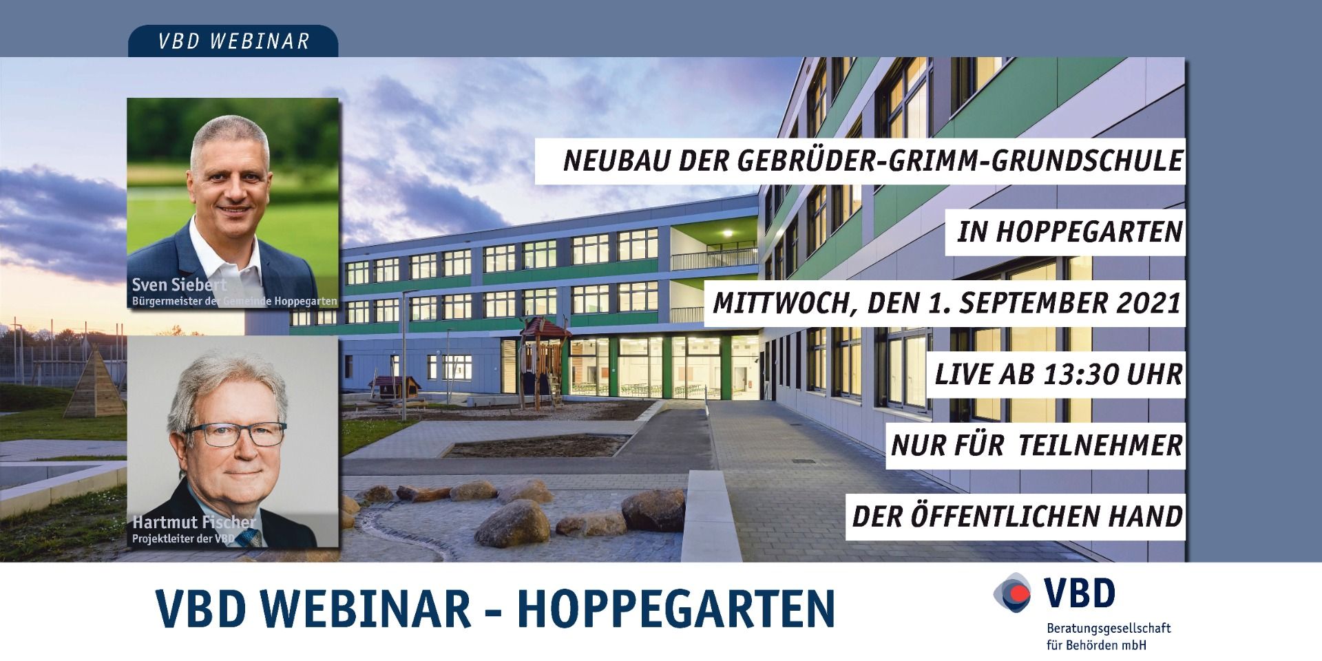 VBD-Webinar: Neubau der Gebrüder-Grimm-Grundschule in Hoppegarten VBD-Webinar: Neubau der Gebrüder-Grimm-Grundschule in Hoppegarten